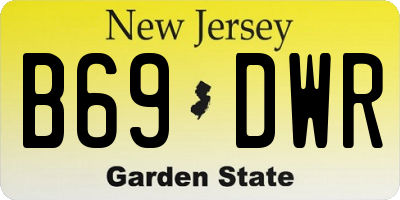 NJ license plate B69DWR