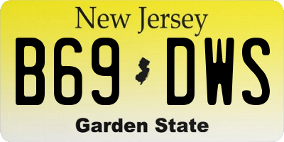 NJ license plate B69DWS