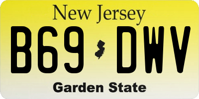 NJ license plate B69DWV