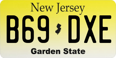 NJ license plate B69DXE