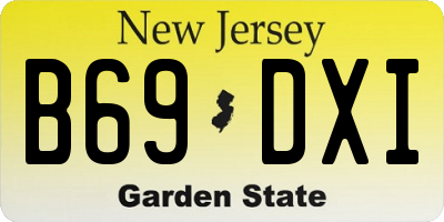 NJ license plate B69DXI