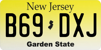 NJ license plate B69DXJ