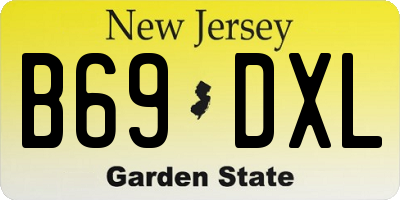 NJ license plate B69DXL