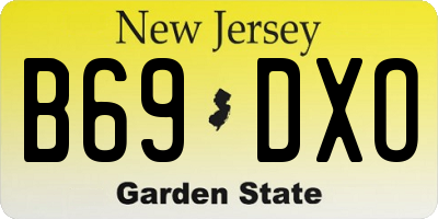 NJ license plate B69DXO