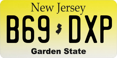 NJ license plate B69DXP