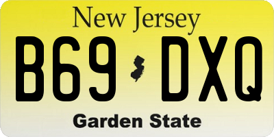 NJ license plate B69DXQ