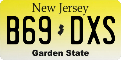 NJ license plate B69DXS