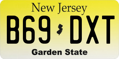 NJ license plate B69DXT