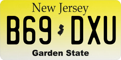 NJ license plate B69DXU