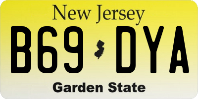 NJ license plate B69DYA