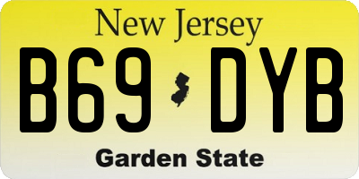 NJ license plate B69DYB