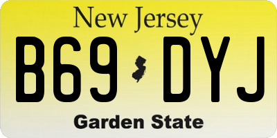NJ license plate B69DYJ