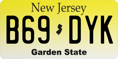 NJ license plate B69DYK