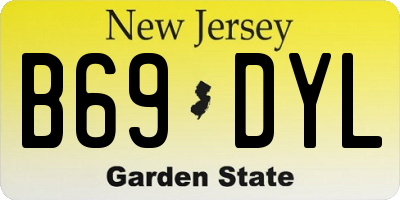 NJ license plate B69DYL