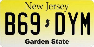 NJ license plate B69DYM