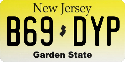NJ license plate B69DYP