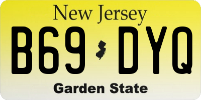 NJ license plate B69DYQ