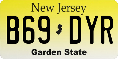 NJ license plate B69DYR