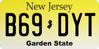 NJ license plate B69DYT