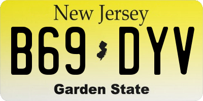 NJ license plate B69DYV