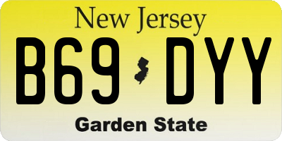 NJ license plate B69DYY