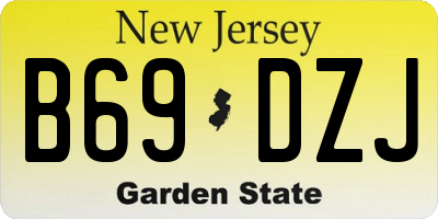 NJ license plate B69DZJ