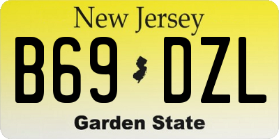 NJ license plate B69DZL