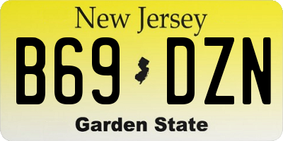 NJ license plate B69DZN