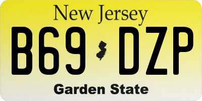 NJ license plate B69DZP