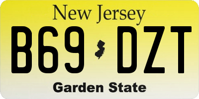 NJ license plate B69DZT