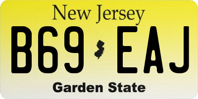 NJ license plate B69EAJ