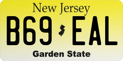 NJ license plate B69EAL