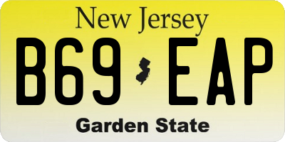 NJ license plate B69EAP