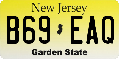 NJ license plate B69EAQ