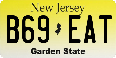 NJ license plate B69EAT