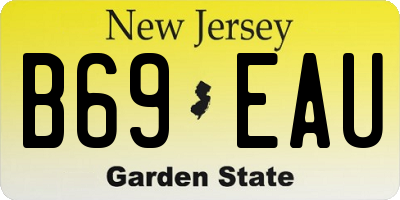 NJ license plate B69EAU