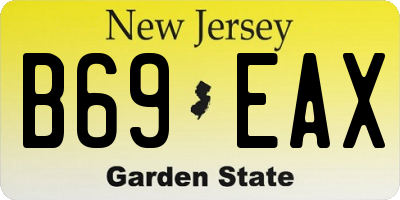 NJ license plate B69EAX