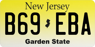 NJ license plate B69EBA