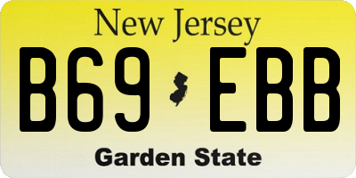 NJ license plate B69EBB