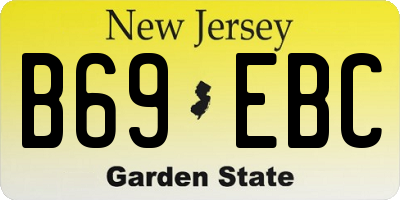 NJ license plate B69EBC