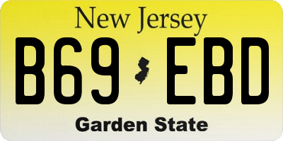 NJ license plate B69EBD