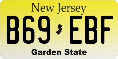 NJ license plate B69EBF