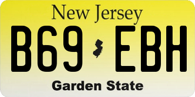 NJ license plate B69EBH
