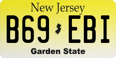 NJ license plate B69EBI