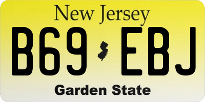 NJ license plate B69EBJ