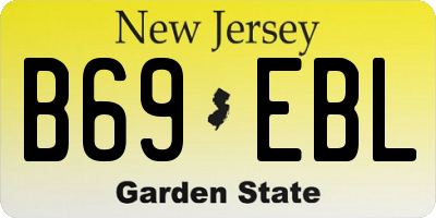 NJ license plate B69EBL