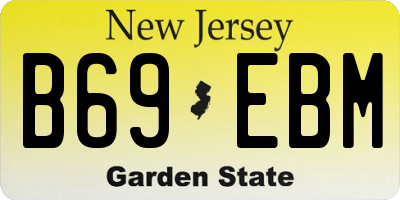 NJ license plate B69EBM