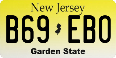 NJ license plate B69EBO
