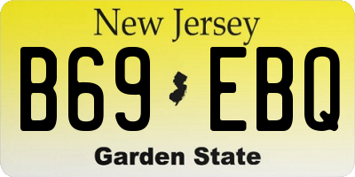 NJ license plate B69EBQ