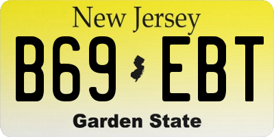 NJ license plate B69EBT